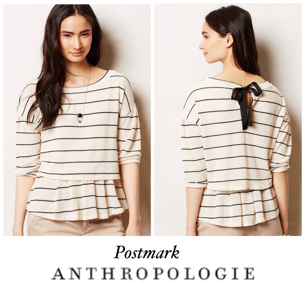 Anthropologie Postmark Latitudes Top Cream & Black